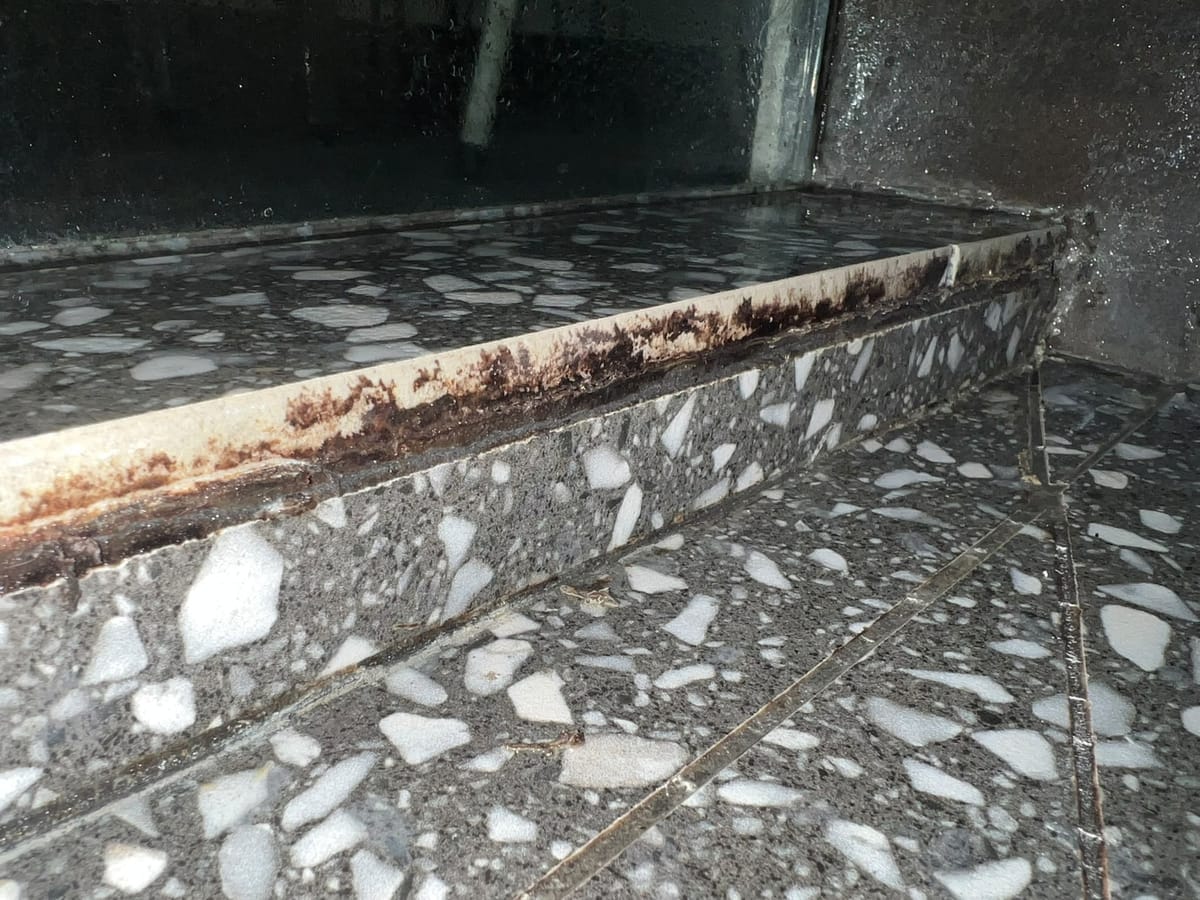 Deep joint colour infusion and hydrophobic sealer across residential tiles